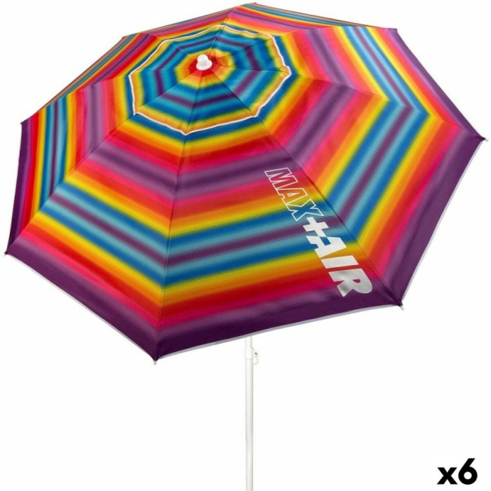 Umbrelă Aktive Multicolor 200 x 200 x 200 cm (6 Unități)