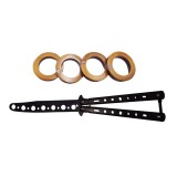 Cumpara ieftin Set Briceag de antrenament si Rozeta extensibila Black Distortion, DEPOX&reg; , otel, 22.5 cm, negru