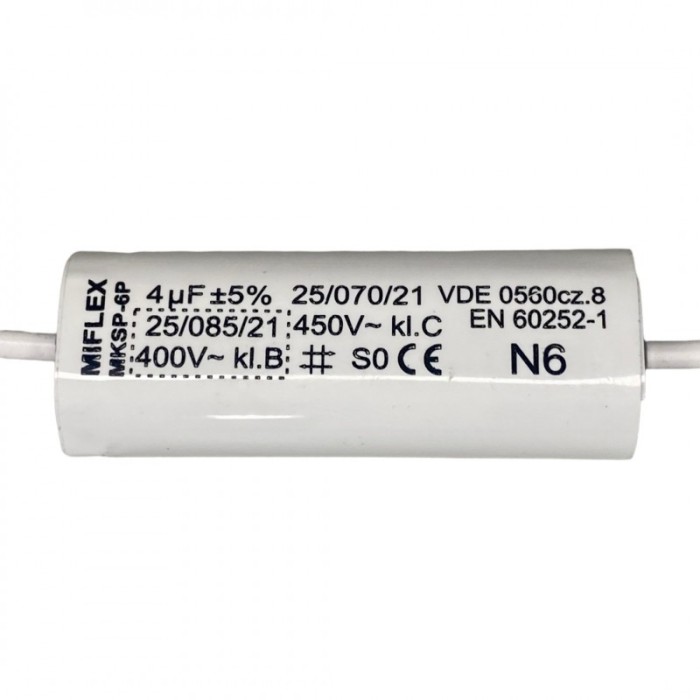 C mot 4uF/450Vdc fire axial Miflex