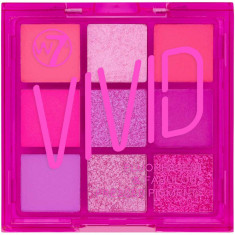 Paleta Profesionala de Farduri W7 Vivid Pressed Pigment Palette Punchy Pink, 9 culori, 9 g foto