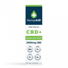 Ulei de canepa cu 2000mg CBD 500mg CBDA 500mg CBGA, 10ml, HempAID