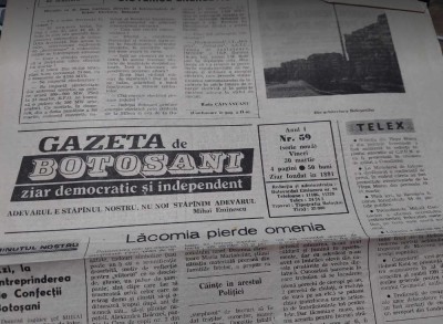 Gazeta de Botoșani - 30 martie 1990 foto