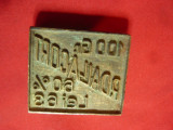Sigiliu bronz interbelic ,dim.= 4x3,5x0,8cm -100g-P.DallAcor 68% ,lei63