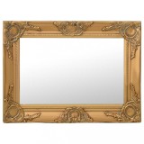 Oglinda Perete Baroc Aurie 60x40 cm vidaXL Decorativa Antichizata Lemn Masiv