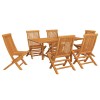 Set mobilier gradina, 7 piese, lemn masiv de tec