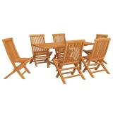 Cumpara ieftin Set mobilier gradina, 7 piese, lemn masiv de tec