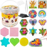 Cumpara ieftin Set Margele de Calcat 5000 Piese, 10 Culori, Forme Incluse, Joc Creativ Copii