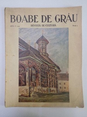 BOABE DE GRAU. REVISTA DE CULTURA, ANUL V, NR. 3, 1934 foto