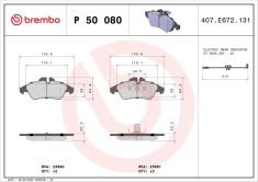 BREMBO P 50 080 PRIME LINE set placute frana,frana disc