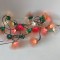 Set instalatie lumini pom de Craciu, vintage, veche, Lampe SMN 10v, model deosebit, functionala, 22 beculete tip pom-pom / &quot;ace de brad&quot;