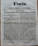 Ziarul Foaia pentru minte , inima si literatura , nr. 15 , 1862 , Samuel Klein