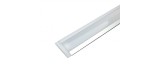 Profil aluminiu Canal Banda Led Hard Strip, capac alb mat, Lungime 1m, Dimensiuni 25x7x1000