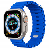 Curea silicon TU&amp;YA&reg; Premium, pentru Apple Watch 8/7/6/5/4/3, Display 41/40/38 mm, Albastru