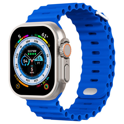 Curea silicon TU&amp;amp;YA&amp;reg; Premium, pentru Apple Watch 8/7/6/5/4/3, Display 49/45/44/42 mm, Albastru foto