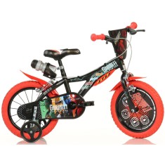 Bicicleta pentru copii Gormiti Dino Bikes 14 inch cu roti ajutatoare