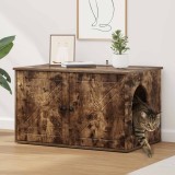 vidaXL Casa pentru pisici Stejar fumuriu 85 x 55 x 50 cm Lemn compozit 8000730