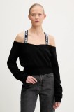 Karl Lagerfeld Jeans pulover din amestec de l&acirc;nă culoarea negru, călduros, A3W18009