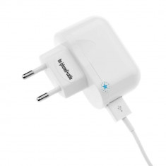 Incarcator Retea USB BlueStar, Cablu incarcare conector Lightning pentru iPhone, 1 Amper, Alb foto