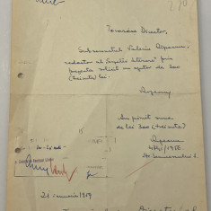 Valeriu Rapeanu - document vechi - manuscris, semnatura olografa