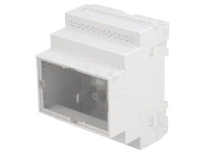 Carcasă șină DIN ABS gri, 4 module foto