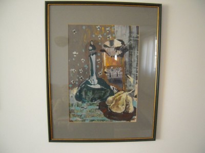Tablou: Arina Gherghita - Borcanul cu muraturi, tempera pe hartie, 40x29 cm. foto