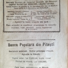reclama Banca Populara Pitesti, agentia Gaesti, 16 x 23 cm