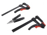 Kit Cleme Lemn și Sticlă cu Fixare Rapidă Multitool