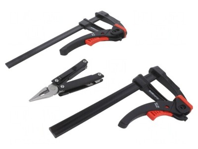Kit Cleme Lemn și Sticlă cu Fixare Rapidă Multitool foto
