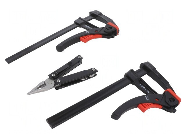 Kit Cleme Lemn și Sticlă cu Fixare Rapidă Multitool