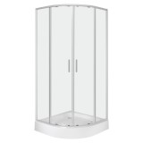 Solid RS 90 curbat cabină de duș cu ușă dublă cu tavă de duș