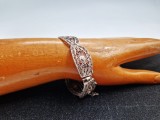 Bratara dama vintage argint filigran model floral AG 835 Germania anii &#039;50, Femei