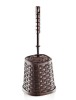 Perie WC Rattan, plastic, maro / bej / alb / gri, 14.7 x 14.7 x 40 cm