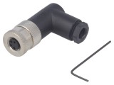 Conector M8 Mamă 4 PIN 90&deg; Pe Cablu