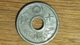 Japonia - moneda de colectie WW2 zinc - 10 sen 1944 / 年九十和昭 -Shōwa- f frumoasa !, Asia