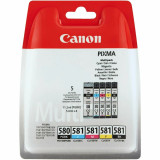 Combo-Pack Original Canon CMYKPB PGI-580/CLI-581 pentru Pixma TR7550|TR8550|TS6150|TS6250|TS705|TS8150|TS8250|TS9150|TS9155|TS9550 incl.TV 0.11 RON &amp;q