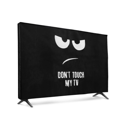 Husa de praf pentru televizor 32 inch, Kwmobile, Negru/Alb, Textil, 52795.01 foto