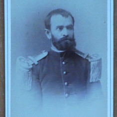 Foto pe carton ; Ofiter roman in tinuta de gala , 1894 , cu autograf