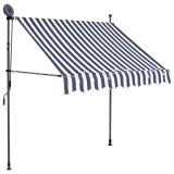 Cumpara ieftin Copertina retractabila manual cu LED, albastru &amp; alb, 100 cm