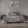VidaXL Noptiere cu lumini LED, 2 buc., stejar afumat, 60x35x40 cm