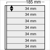 5 folii negre, Variant, cu 7 buzunare fata verso de 34 x 185 mm
