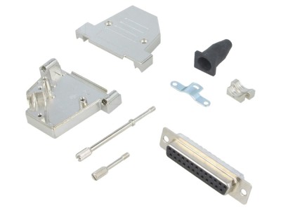 Conector D-Sub 25 pini mamă, negru foto