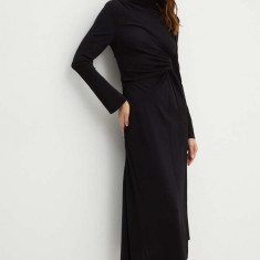 Victoria Beckham rochie culoarea negru, maxi, evazati, 1124JDR005085A