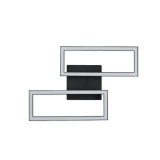 Cumpara ieftin Lustră LED modernă Klausen Pane PL2-B 16W 4000K Alb Negru 8.2x47.5x32.3cm Plafonieră geometrică eficientă pentru living dormitor design interior