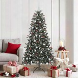 VidaXL Brad de Crăciun artificial cu 300 LED Verde 99 x 99 x 180 cm 3395883