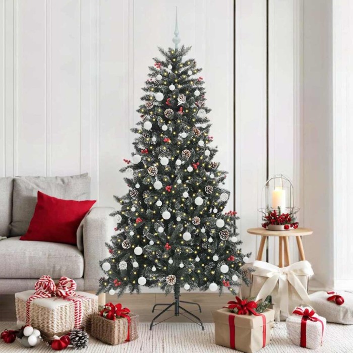 vidaXL Brad de Crăciun artificial cu 300 LED Verde 99 x 99 x 180 cm 3395883