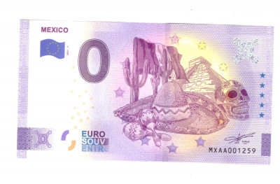 Bancnota souvenir Mexic 0 euro 2021-1, UNC foto