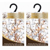 Cumpara ieftin Set 2 saculeti parfumati Cotton Fresh - Bumbac, 24 x 12.5 cm, odorizant textil pentru dulap, garderoba, valize, sertare si masina