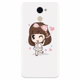 Husa silicon pentru Huawei Enjoy 7 Plus, Happy Girl