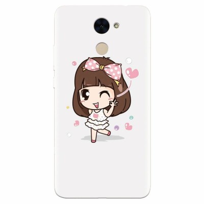 Husa silicon pentru Huawei Enjoy 7 Plus, Happy Girl foto