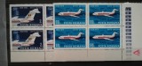 Avioane, 50 ani aviatie civila, 1970, nr. lista 722, bloc de 4, MNH, Nestampilat